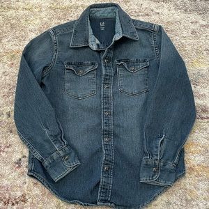 GAPkids denim button down shirt